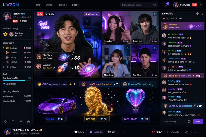 91传媒实时直播互动界面,创作者与粉丝零距离实时交流